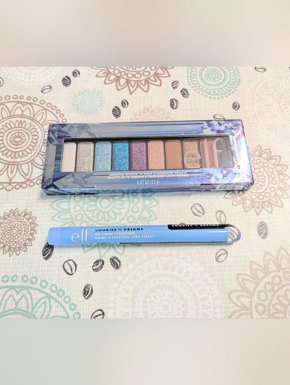 Elf Cosmetics Celestial Winter Eyeshadow Palette & No Budge Eyeshadow Bundle